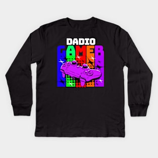 Dadio Gamer Dad Kids Long Sleeve T-Shirt